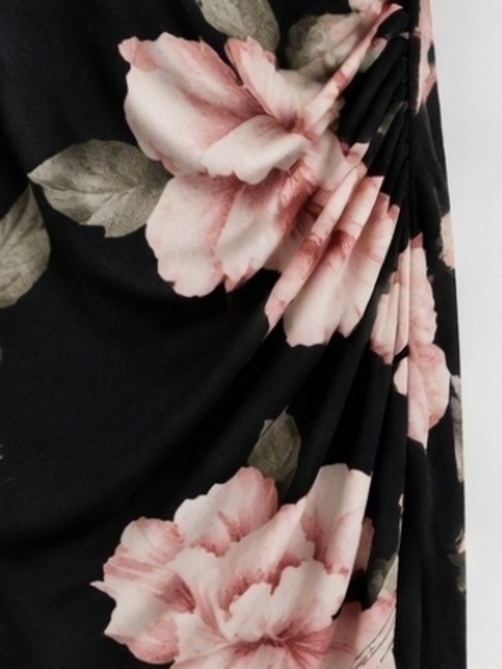 Vanilla Bay Black Skirt with Pink Floral Print